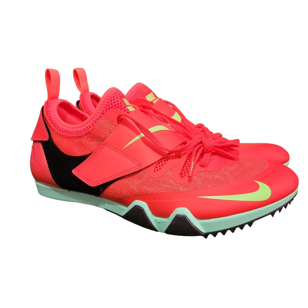 Nike PV Elite Pole Vault Spikes Men's 9 Bright Crimson Volt Track FZ9649-600 NEW